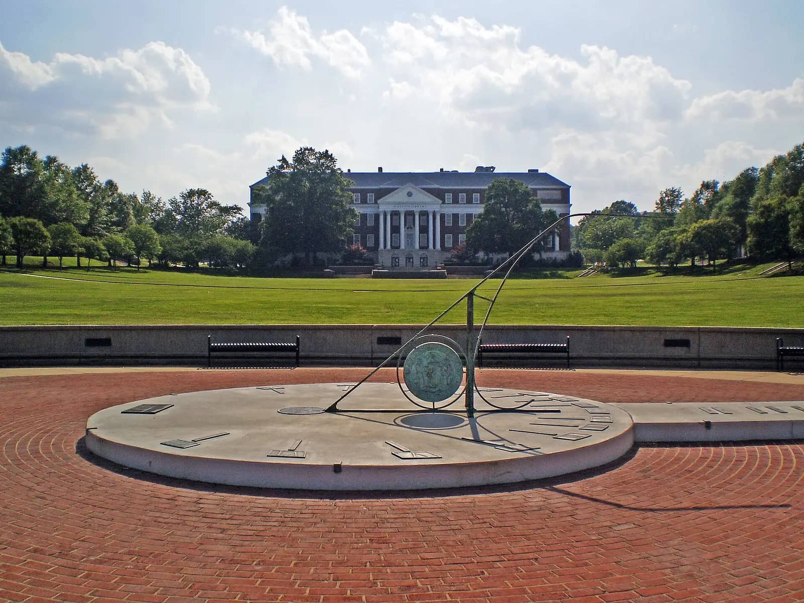 University of Maryland campus — A sundial on the campus of the University of Maryland, College Park, in front of McKeldin library.
